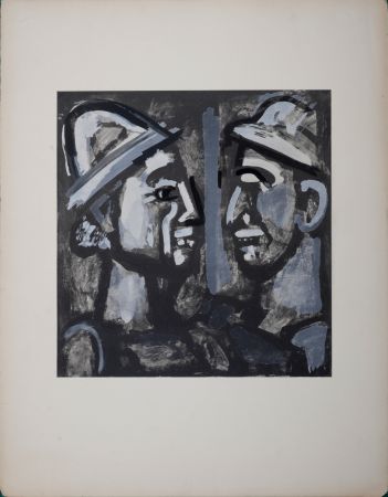 Lithographie Rouault - Face à Face, 1933