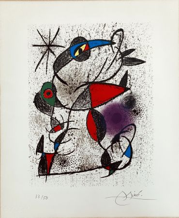 Lithographie Miró - Faillie du calcaire