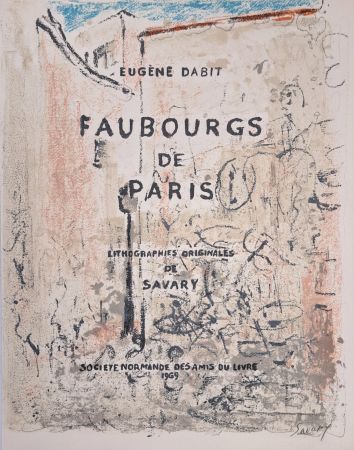 Lithographie Savary - Faubourgs de Paris