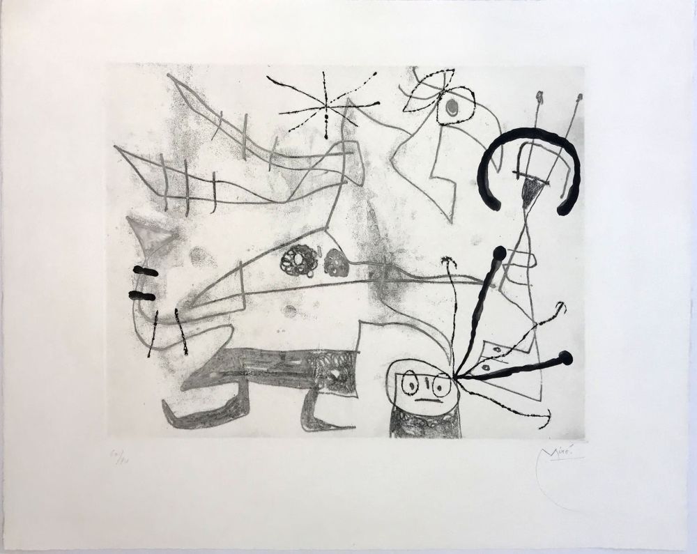 Radierung Und Aquatinta Miró - Femme-Oiseau I