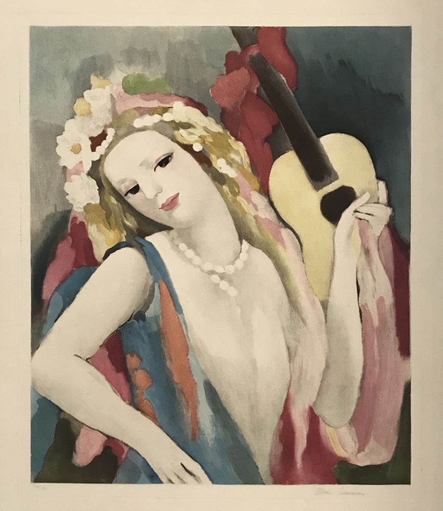 Radierung Und Aquatinta Laurencin - Femme a la Guitare