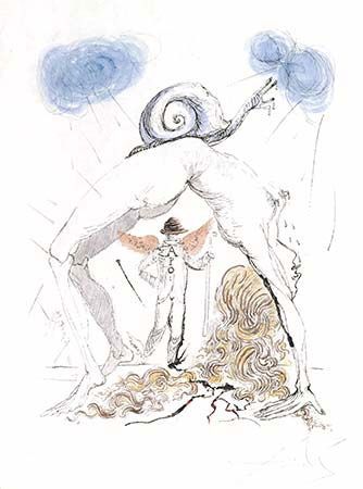 Stich Dali - Femme a l'Escargot