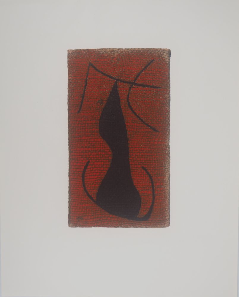 Lithographie Miró - Femme allongée