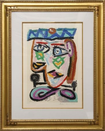 Lithographie Picasso - Femme au Beret