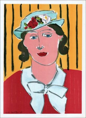 Lithographie Matisse - Femme au chapeau