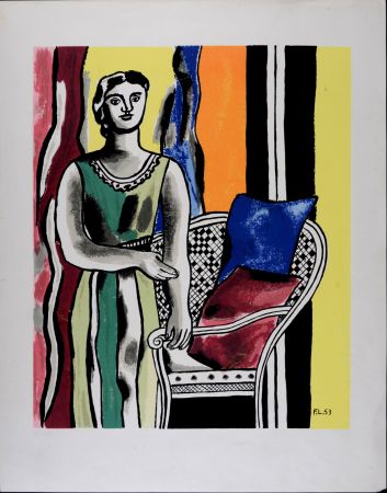 Siebdruck Leger - Femme au fauteuil, 1953