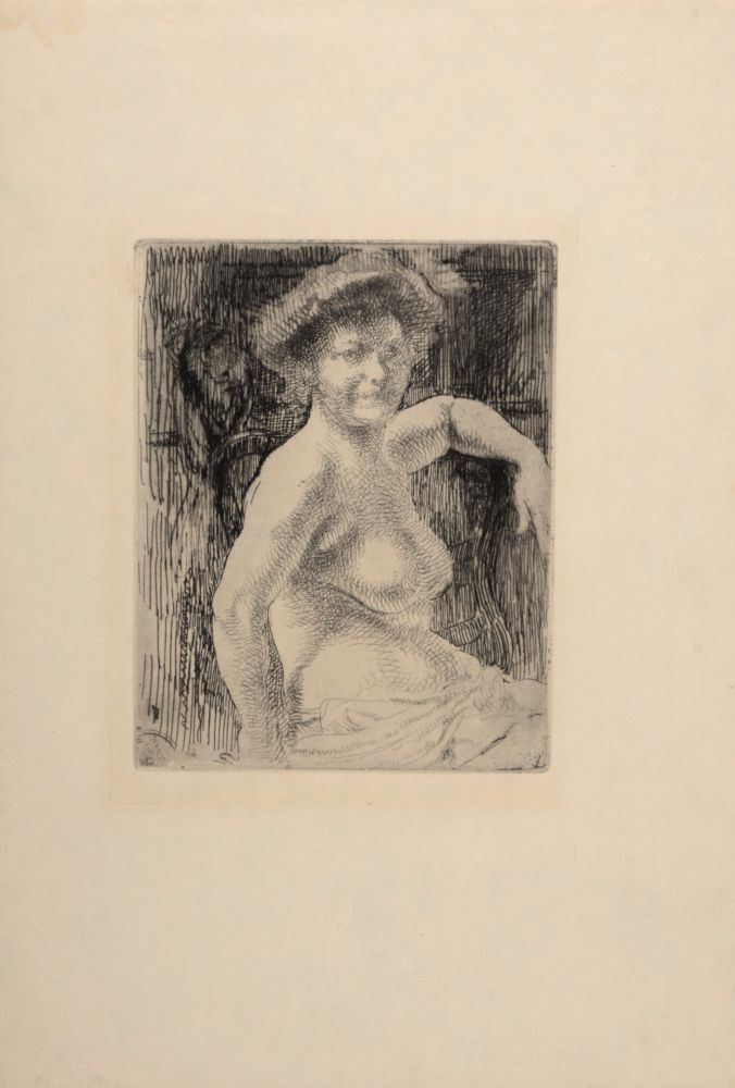 Stich Besnard - Femme blonde à sa toilette, 1911