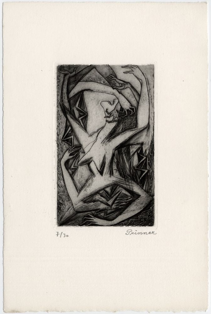 Radierung Prinner - Femme, bras et mains (La Femme tondue, 1946)