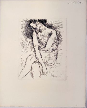 Lithographie Dunoyer De Segonzac - Femme, ca.