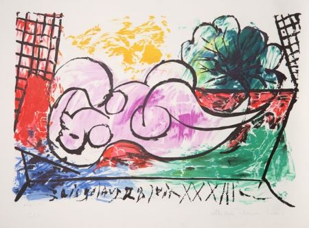Lithographie Picasso - Femme Endormie