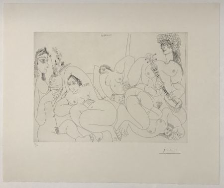 Aquatinta Picasso - Femme faisant la sieste au soleil