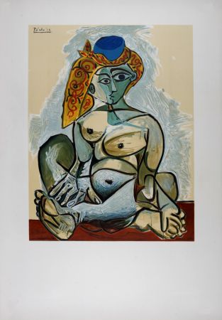 Lithographie Picasso (After) - Femme nue au bonnet turc, 1974