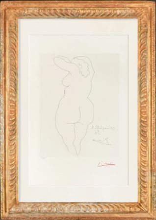 Kaltnadelradierung Picasso - Femme nue de dos