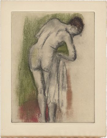 Radierung Und Aquatinta Degas - Femme nue debout à sa toilette (vers 1880-1890)