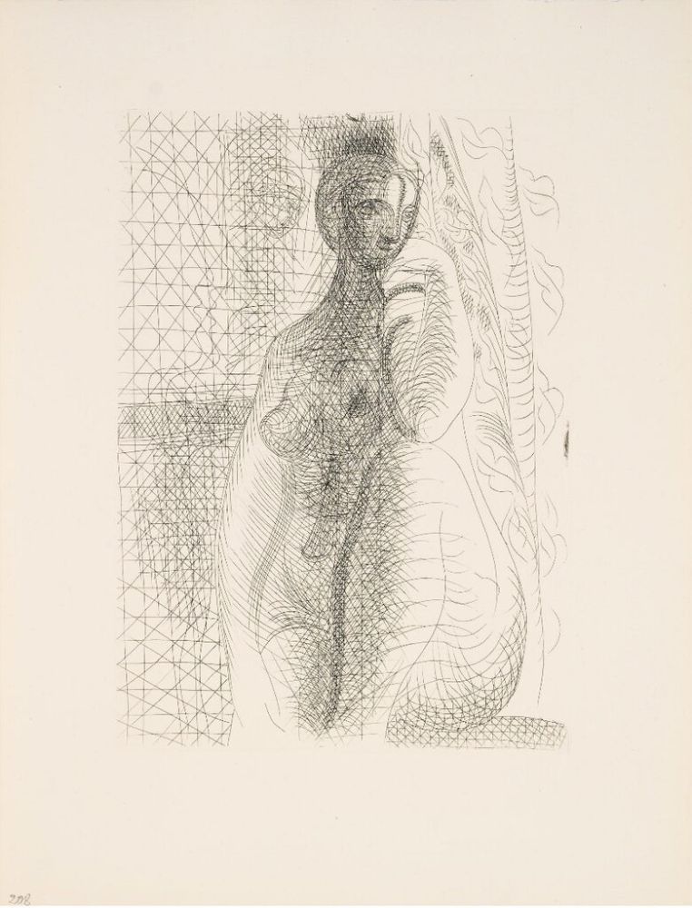 Stich Picasso - Femme nue, la jambe pliée (Suite Vollard 8)