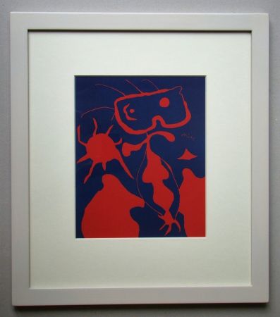 Linolschnitt Miró - Femme pour XXe Siècle