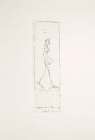 Radierung Giacometti - Femme qui marche 1955