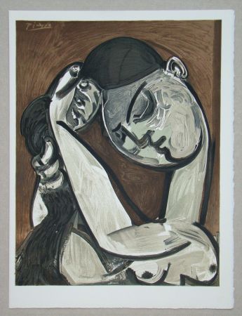 Lithographie Picasso - Femme se coiffant, 1955