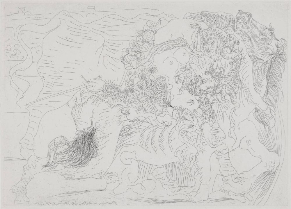 Radierung Picasso - Femme Torero I