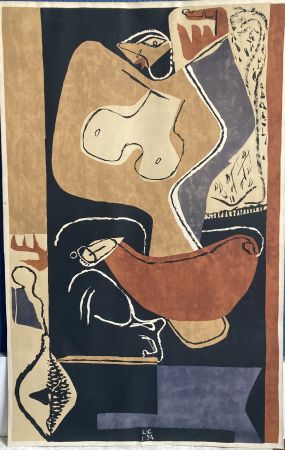 Lithographie Le Corbusier - Femme à la main levée, 1954