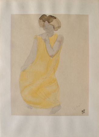Stich Rodin - Femme à robe jaune