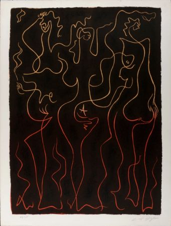 Lithographie Masson - Femmes en Espalier, c. 1955 - Hand-signed!