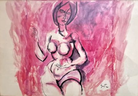 Monotypie Guttuso - Figura femminile
