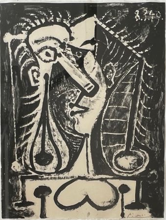 Lithographie Picasso - Figure Composee I, 8.3.