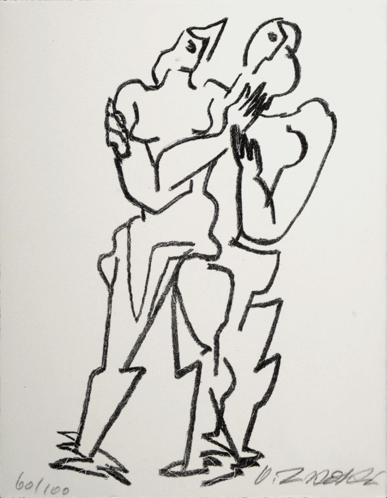 Lithographie Zadkine - Figures, 1967 - Hand-signed!