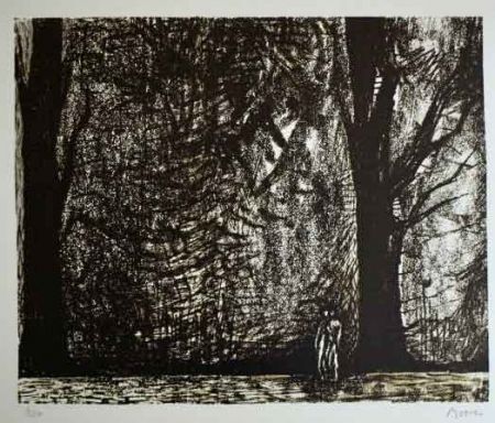Lithographie Moore - FIGURES IN A FOREST