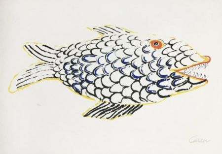 Lithographie Calder - Fish