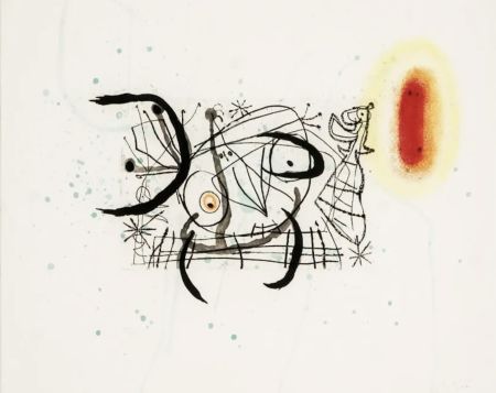 Radierung Und Aquatinta Miró - Fissures Plate 11