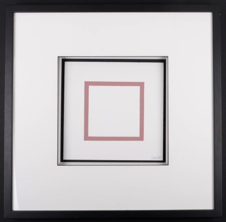 Siebdruck Lewitt - Five Geometric Figures in Five Colors, Plate #4, 1986 - Hand-signed & framed