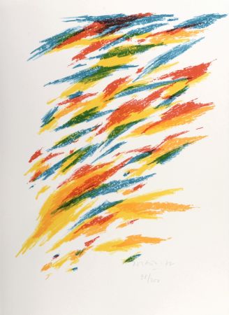 Lithographie Dorazio - Flames, 1972 - Hand-signed