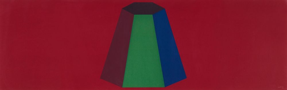 Siebdruck Lewitt - Flat Top Pyramid With Colors Superimposed