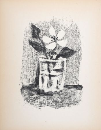 Lithographie Picasso - Fleurs dans un verre, 1947