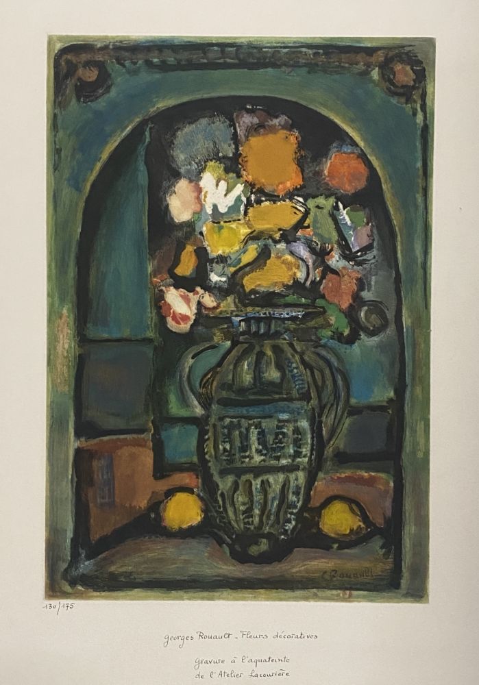 Radierung Und Aquatinta Rouault - Fleurs Decoratives