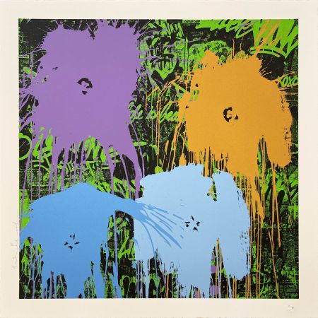 Siebdruck Mr. Brainwash - Flowarh$ - II (A)