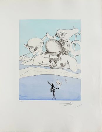 Radierung Dali - Flung Out Like a Fag-end by the Big-Wigs