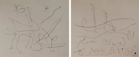 Kaltnadelradierung Miró - Flux de l'aimant