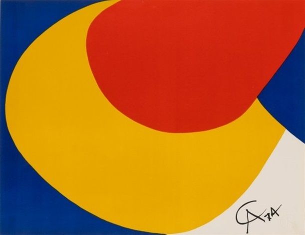 Lithographie Calder - FLYING COLORS (planche 1) 1974. 