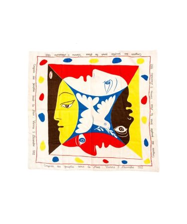 Siebdruck Picasso - Foulard Pour Le Festival Mondial De La Jeunesse Et Des Etudiants Pour La Paix, 1951