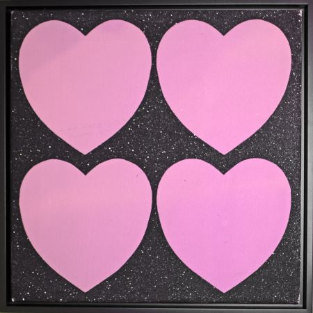 Siebdruck Warhol - Four Hearts (Painting)