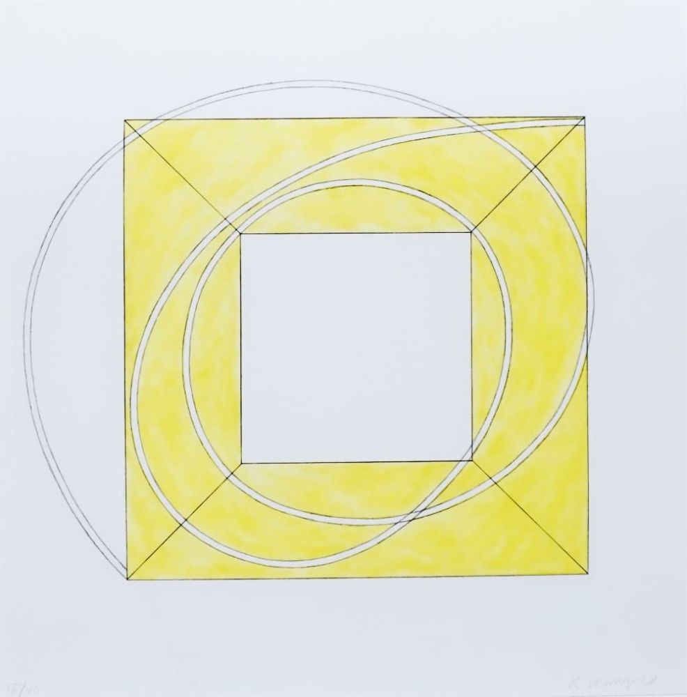 Radierung Und Aquatinta Mangold - Framed Square with Open Center (B)