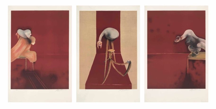 Lithographie Bacon - FRANCIS BACON, SECOND VERSION OF TRIPTYCH