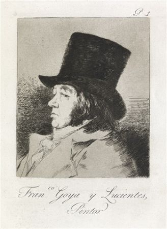 Radierung Und Aquatinta Goya - Francisco Goya y Lucientes, Pintor.  / Self-Portrait of Goya