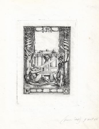 Stich Meryon - Frontispice pour le catalogue de l'oeuvre de Thomas de Leu