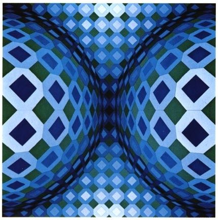Siebdruck Vasarely - Gaia VY - 47 G, from Gaia series