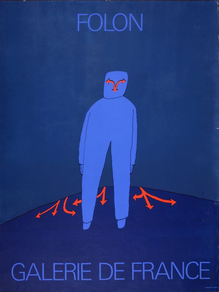 Siebdruck Folon - Galerie de France, 1975