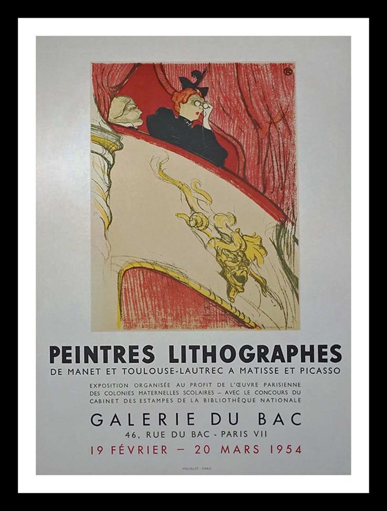 Lithographie Toulouse-Lautrec - Galerie du Bac, Peintres lithographes de Manet et Toulouse Lautrec à Matisse & Picasso